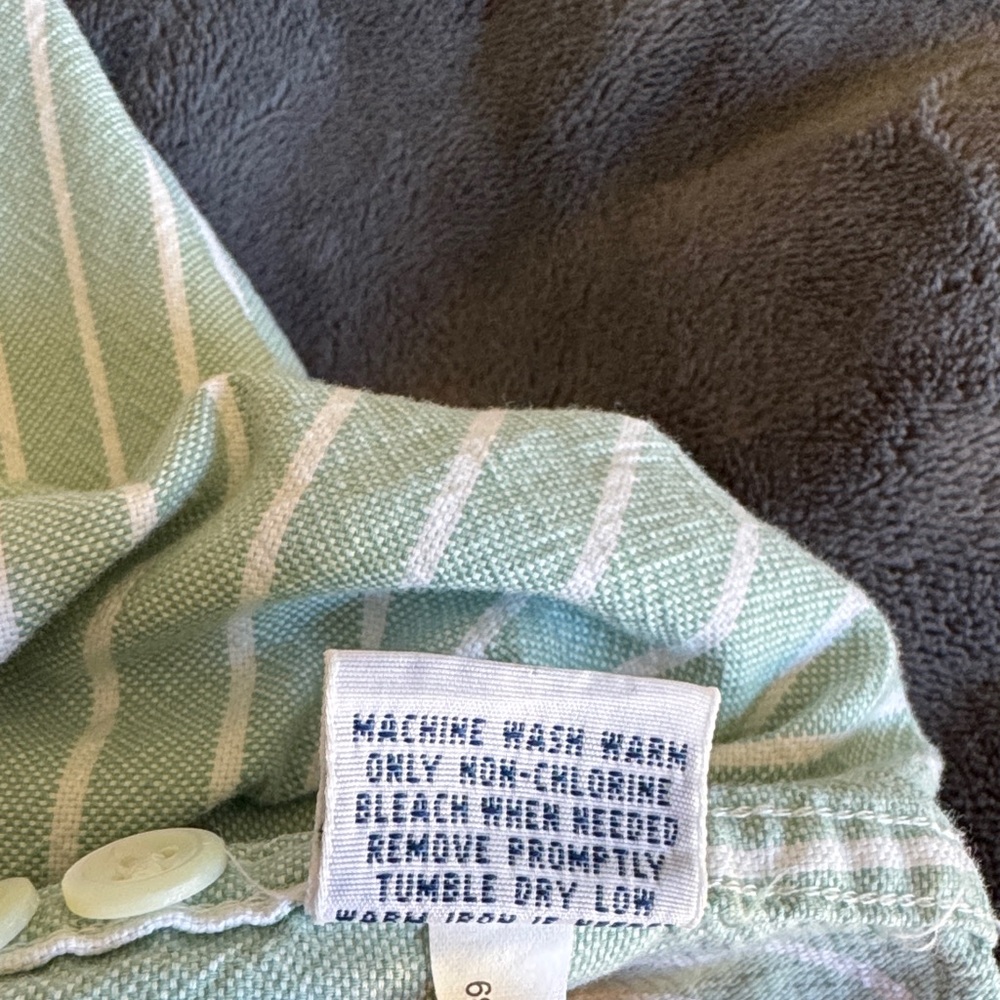 Ralph Lauren Mint Striped Pullover Shirt - 100% cotton - university Oxford - Picture 4 of 7